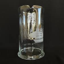 Vintage Toscany Clear Glass 80oz Pitcher Etched With Clipper ...