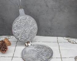 Vintage Norwegian Waffle Maker Old Iron Metal Cookie Crepes ...