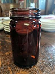 Vintage Small Kruschen Salts Jar Amber no LID | eBay