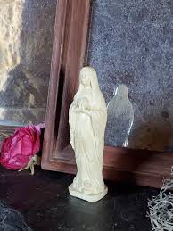 Vintage French Religious Small Statue of the Madonna. Virgin ...