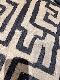 Modern African Woven Textile Art Kuba Cloth Set of Three For Sale at 1stDibs