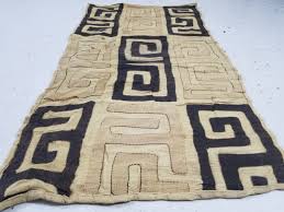 Vintage Handwoven African Kuba Cloth Raffia Textile Panel 42x22 inches | eBay