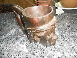 AMAZING DESIGN Woman FULL FEMALE BODY! African Art KUBA Congo CUP Carved Wood NR | eBay