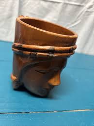 Wooden Hand Carved Tribal Face Mug Baguio Ifugao Igorot Philippine Souvenir | eBay
