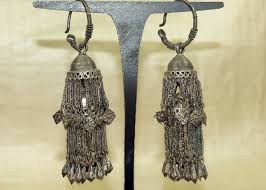 Antique Silver Earrings from Afghanistan | Beadparadise.com