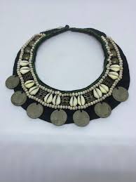 Vintage Handcrafted African Neck Piece With Cowrie Shells Myanmar Kyats Beads - Etsy