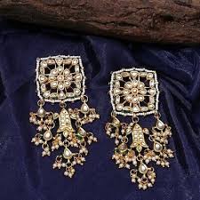 Traditional Most Demanding Square Stud Kundan Earring Gift ...