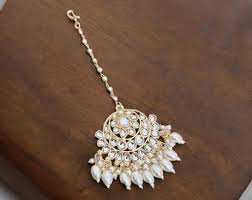 Chandbali Maang Ka Tikka, Gold Plated Maang Ka Tika With ...