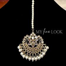 White Kundan Maang Tikka – My Fine Look