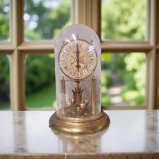 Kundo Roman Numeral Glass Dome Anniversary Clock ...