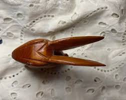 Vintage Hand Carved Wooden Bunny Rabbit Figurine Cute Folk Art - Etsy