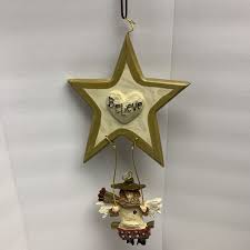 KURT ADLER CHRISTMAS Ornament Believe Angel Swinging On A ...