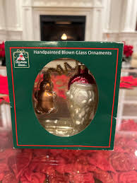 Christmas House, Hand-painted Blown Glass Ornaments, Santa ...