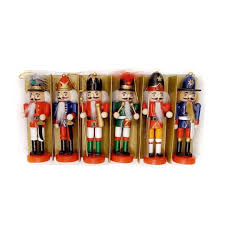 Wizardi 5" Classic Wooden Nutcracker Festive Decoration Set ...