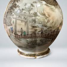 Antique Japanese Kutani Hand Painted Porcelain Vase, Meji ...