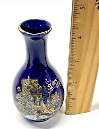 VTG Japanese Porcelain Fan 10" x 6" Trinket Dish & Matching 4.5" x 2"Flower Vase | eBay