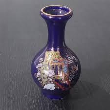 Vintage Japanese Cobalt Blue Vase 12cm - Etsy