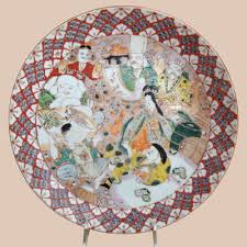 Antique Japanese Arita Porcelain Charger Plate Hand Painted ...