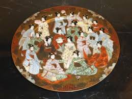 Antique Japanese Kutani Porcelain GEISHAS Plate Signed ...