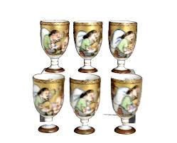 Antique Porcelain Kutani Footed Sake Cups Waka poems Signed ...