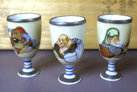 Rare Antique Set of Japanese Porcelain Kutani Sake Cups W ...