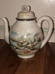 Japanese Vintage Kutani Tea Pot Hand Painted | eBay