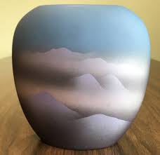 Blue Sky and Purple Mountain Otigari, Japan Satin Finish Vase | eBay
