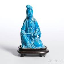 Sold at auction Turquoise Blue-glazed Figure of Guanyin Auction Number 3009T Lot Number 1617 | Skinner Auctioneers
