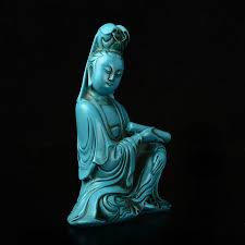 Kwan-yin Blue Post - 1940 Antique Chinese Figurines & Statues for sale | eBay