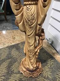 VTG Artmark Asian Samurai Faux Bone Resin Statue/figure 19” Tall Italy | eBay