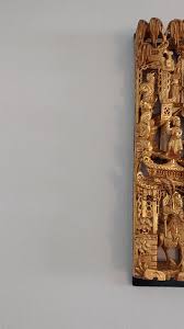 Chinese Finely Hand-Carved Heavy Gold Gilt Wood Wall Panel | eBay