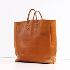 Leather Ll Bean Carry All Tote Bag Vintage