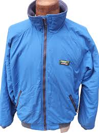 VTG L.L. BEAN Light Blue Full Zip Fleece Lined Warmup Jacket ...