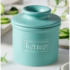 Butter Bell® Crock – Café Matte Aqua Ceramic Butter Keeper ...