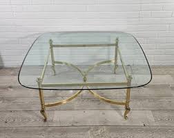 La Barge Attributed Brass Cocktail Table: Hollywood Regency ...