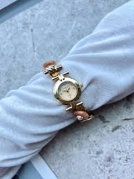 Vintage Button Watch Bracelet,gold Wrist Watch,retro Bead ...