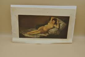 Antique Goya - La Maja Vestida + La Maja Esnuda 11x5 ...