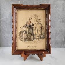 Vintage Victorian Framed Art La Mode Illustree Reproduction ...