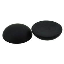 Lunasoft Lucite Cabochon 18mm Round Opaque Black Unfoiled ...