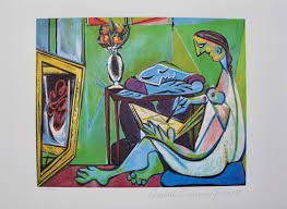 Pablo Picasso Pablo Picasso WOMAN DRAWING BEFORE A MIRROR ...