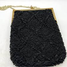 Walborg | Bags | Vintage Walborg Richere Black Beaded Evening Bag Gold Hardware | Poshmark