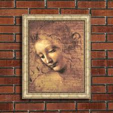 Leonardo Da Vinci "head of a Woman" Framed Canvas Giclee ...