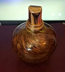 Vintage Gold Blown Glass Aroma Fragrance Oil Burner w/ Gold ...