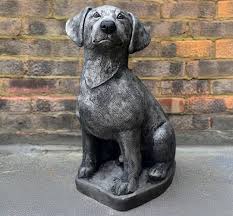 Outdoor Labrador Sculpture Concrete Large Labrador Figurine ...