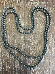 Vintage Desk Green W Black Webb Gemstone Round Bead Single ...