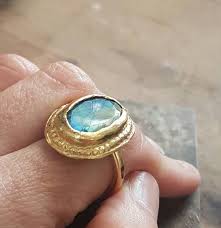 Labradorite Ring, Large Labradorite Ring, Labradorite Gold ...