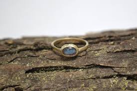 Textured Labradorite Ring in 14k Yellow Gold - Size 6 ...