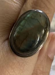 Vintage Oval Labradorite Gemstone Handmade 925 Sterling Silver Jewelry Ring | eBay