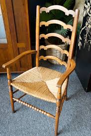 Arts & Crafts Solid Oak Ladder Back Occasional Chair With ...