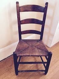 Antique 19th - Early 20th C SHAKER Straight Chair Woven ...